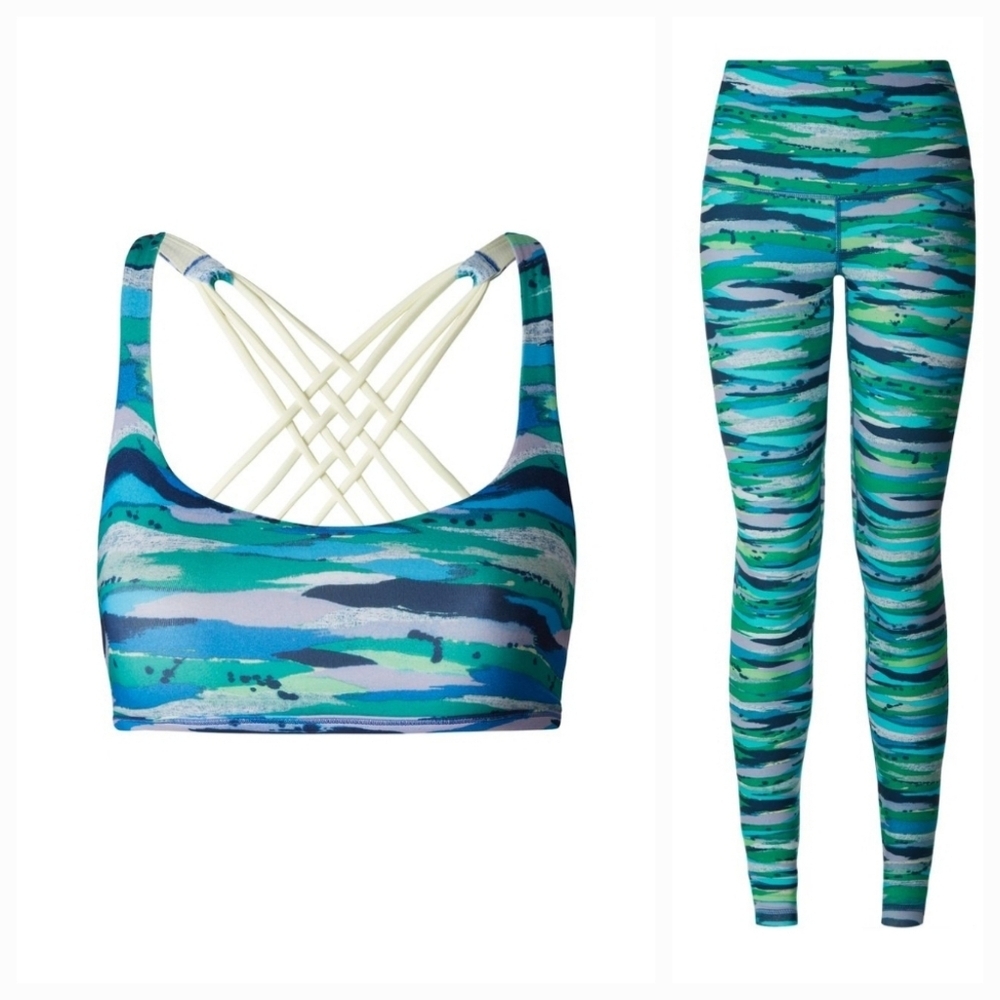 Lulu SET sz 8 Free to Be bra | 6 Leggings Hi Rise waist Wunder under Luon pant - Picture 3 of 16